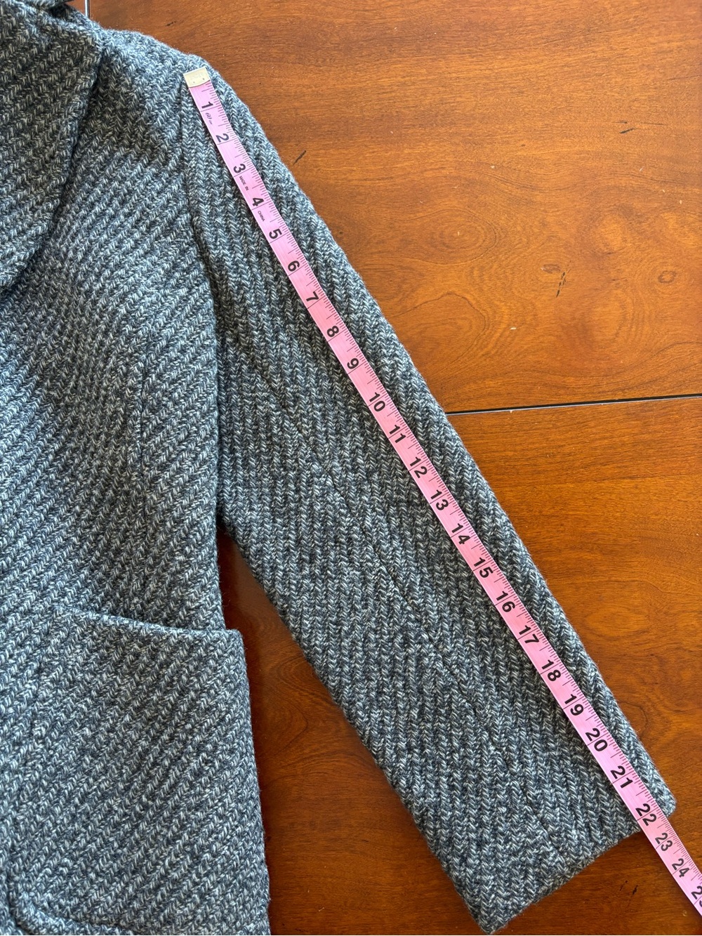 J. Crew Charcoal Textured Pea Coat. EUC - Picture 11 of 12